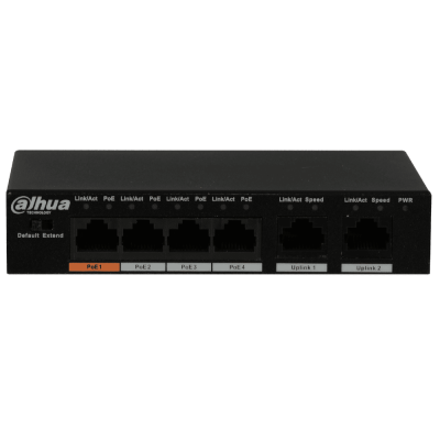 Неуправляемый 4-портовый Fast Ethernet PoE-коммутатор Dahua DH-PFS3006-4ET-60
