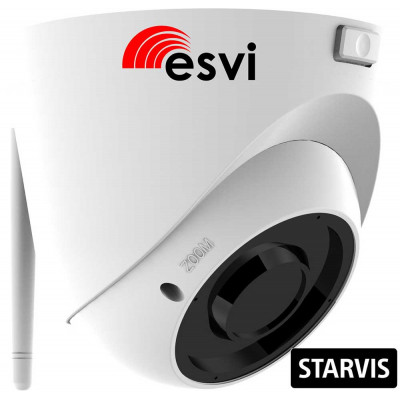 EVC-DQ-SL20W (BV) купольная Wi-Fi видеокамера, 2.0Мп, f=2.8-12мм, SD