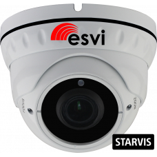 EVC-DNT-SL20-P/M (BV) купольная уличная IP видеокамера, 2.0Мп, f=2.8-12мм, POE, микрофон