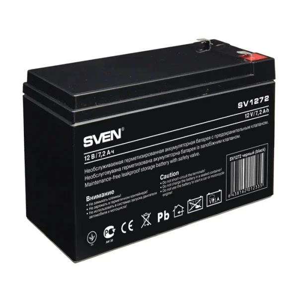 Аккумулятор Sven SV1272, 12 В 7,2 А·ч Аккумулятор Sven SV1272, 12 В 7,2 А·ч