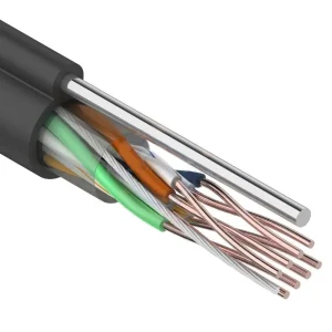 Кабель витая пара UTP 4×2×0,51 CAT5e с тросом, уличный, 305 м Кабель витая пара UTP 4×2×0,51 CAT5e с тросом, уличный, 305 м